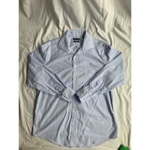 Lauren by Ralph Lauren Light Blue Gingham Regular Fit W Dress Shirt  Size Large